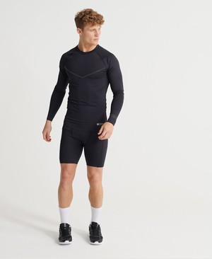 Superdry Training Compression Férfi Rövidnadrág Fekete | MHQYO6095